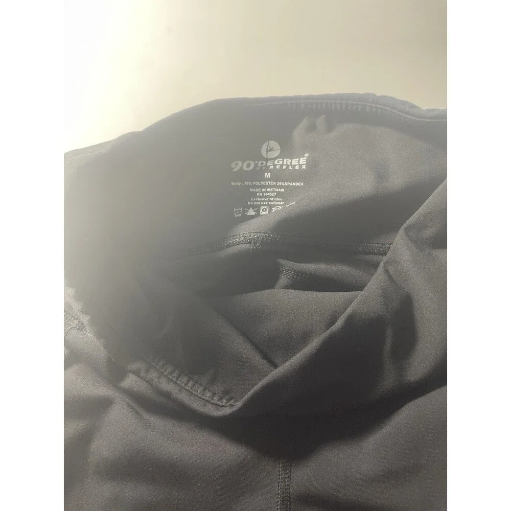 90 degree by reflex leggings Size M Black High Rise Pant  Pockets Stretch Active